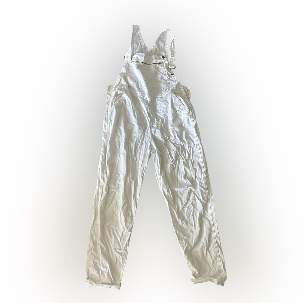 White Large American Apparel overalls
